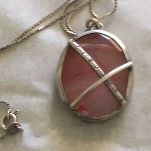 Vintage Quartz  sterling silver with 16” chain